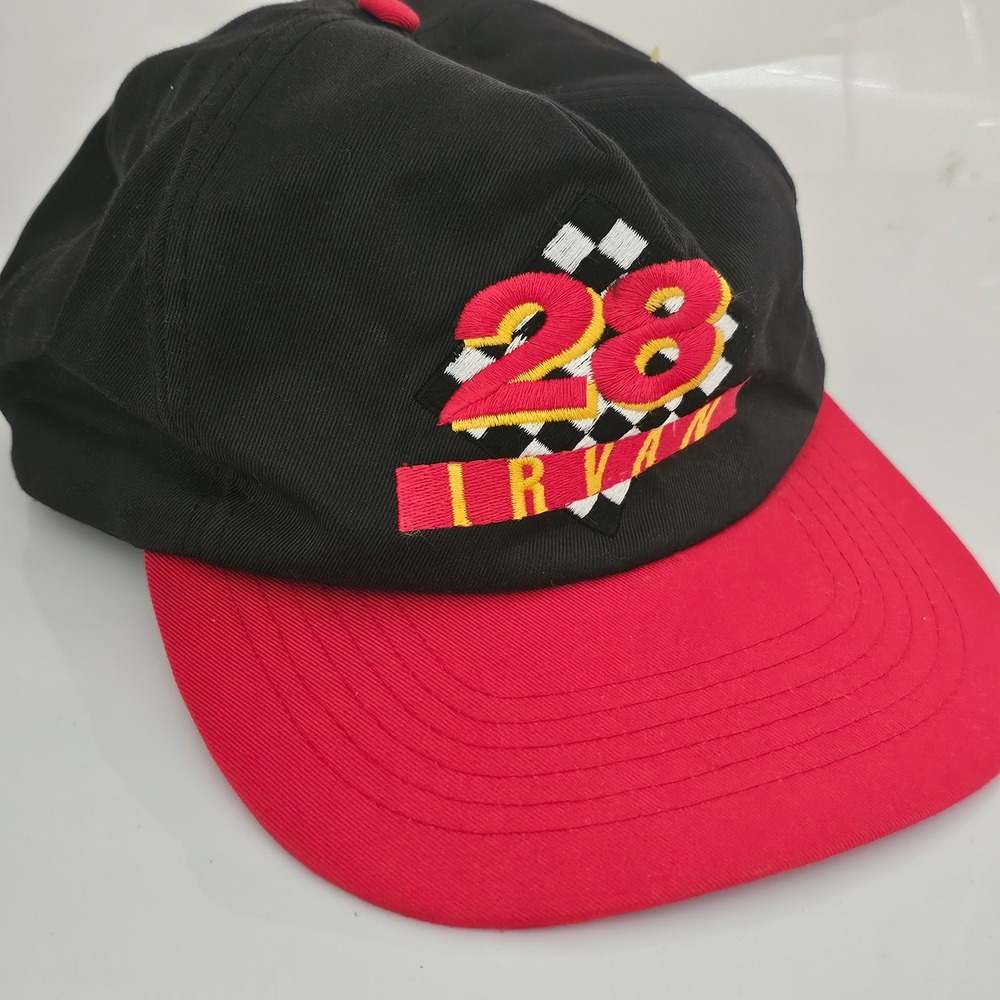 Vintage Ernie Irvan 28 Texaco Havoline Racing Snapback Hat‎ Black Red NASCAR Cap